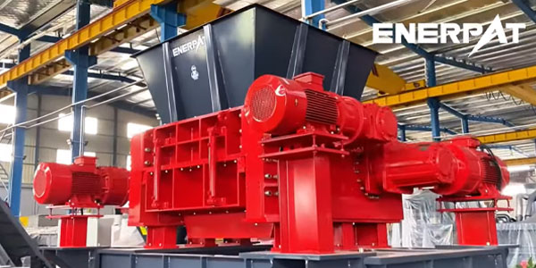 Enerpat 4 shafts shredder for solid waste