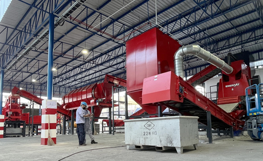 ENERPAT hammer electric motor shredder recycling line