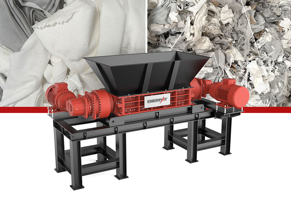 Textile Shredding Machine Processing Fabric Waste